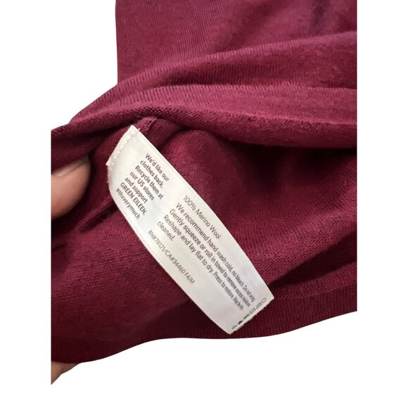 Eileen Fisher Womens Merino Wool Sleeveless Top S/P Burgundy - Picture 4 of 4